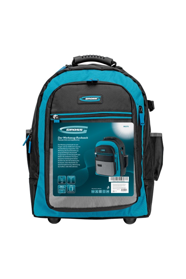 Рюкзак для инструмента, 440х350х250мм, выдвижная рукоятка, колеса Gross