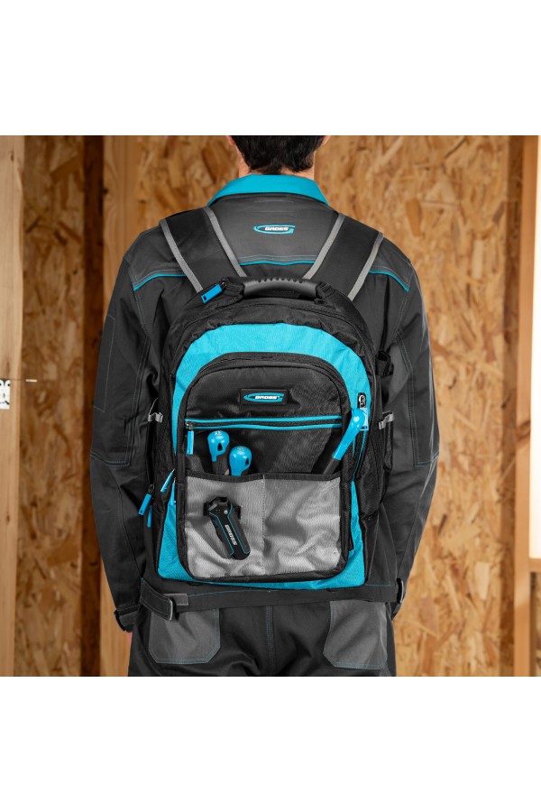 Рюкзак для инструмента, 440х350х250мм, выдвижная рукоятка, колеса Gross