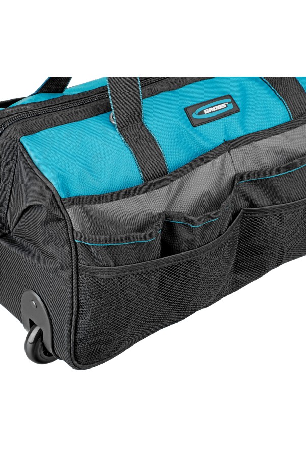 Сумка для инструмента, 500х280х290мм, выдвижная рукоятка, колеса, наплечный ремень Gross