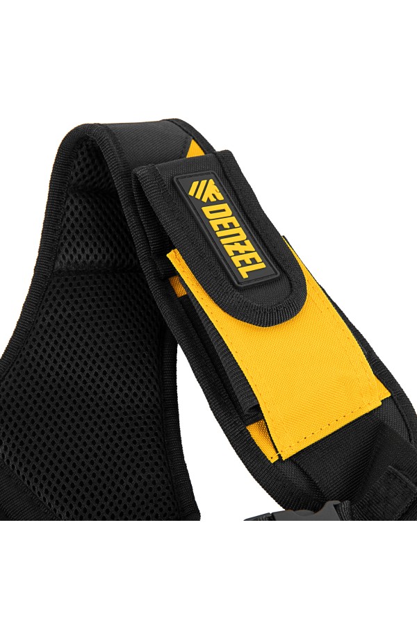 Пояс монтажника усиленный, с лямками, сумки поясные, держатель для молотка Denzel