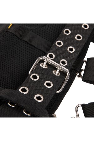 Пояс монтажника усиленный, с лямками, сумки поясные, держатель для молотка// Denzel