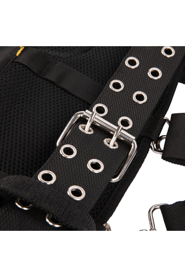 Пояс монтажника усиленный, с лямками, сумки поясные, держатель для молотка Denzel