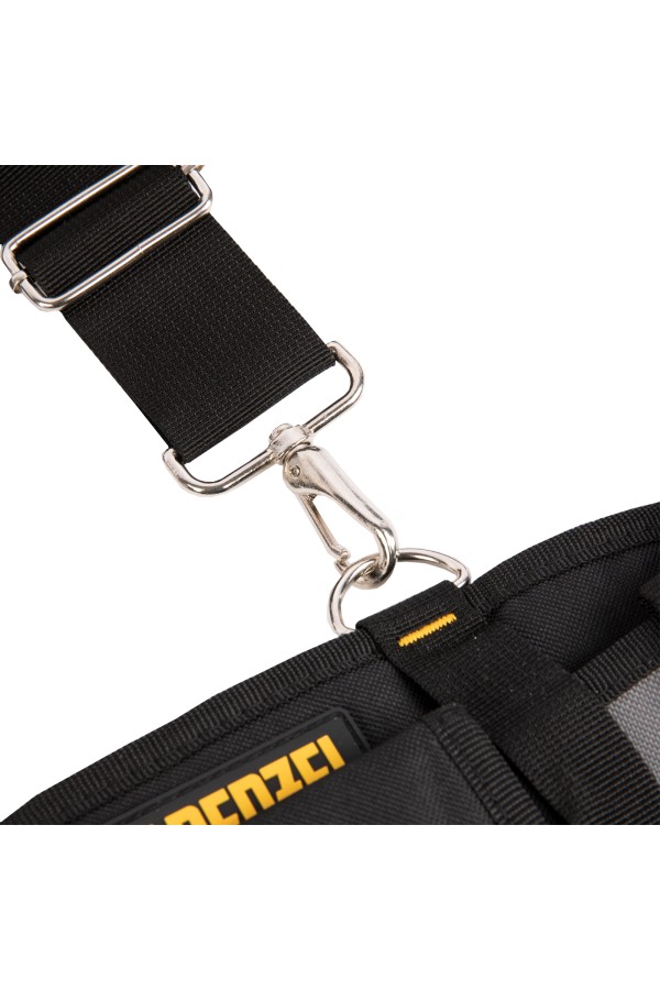 Пояс монтажника усиленный, с лямками, сумки поясные, держатель для молотка Denzel