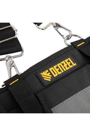 Пояс монтажника усиленный, с лямками, сумки поясные, держатель для молотка// Denzel