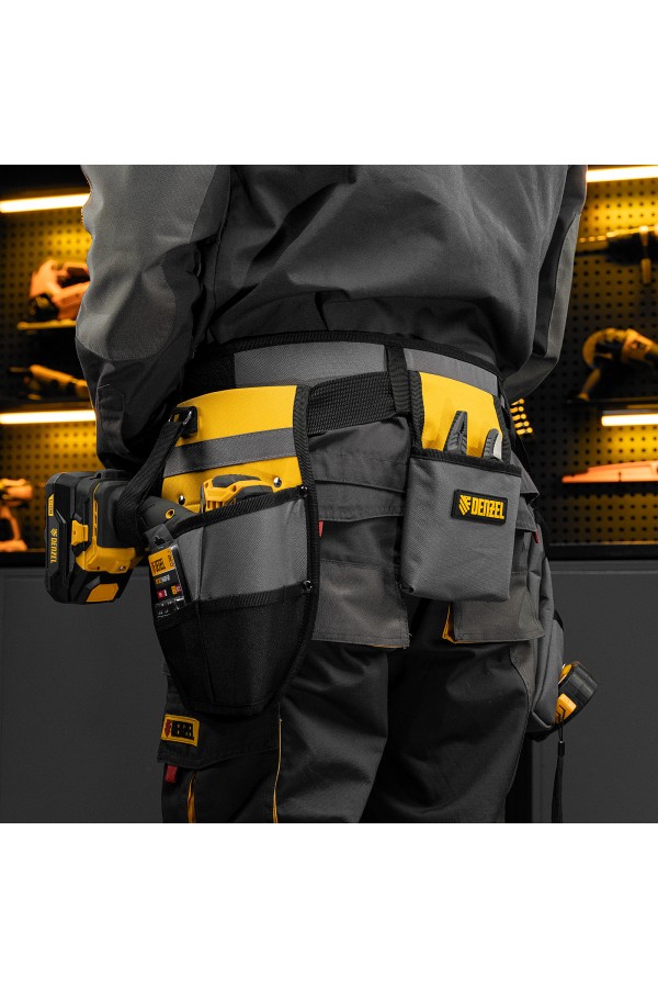Пояс монтажника, сумки поясные, кобура для шуруповерта Denzel