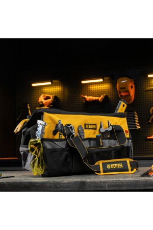 Сумка для инструмента, 500х245х300 мм, 20 карман.,съемный органайз. 10 карман.,наплеч. рем.// Denzel