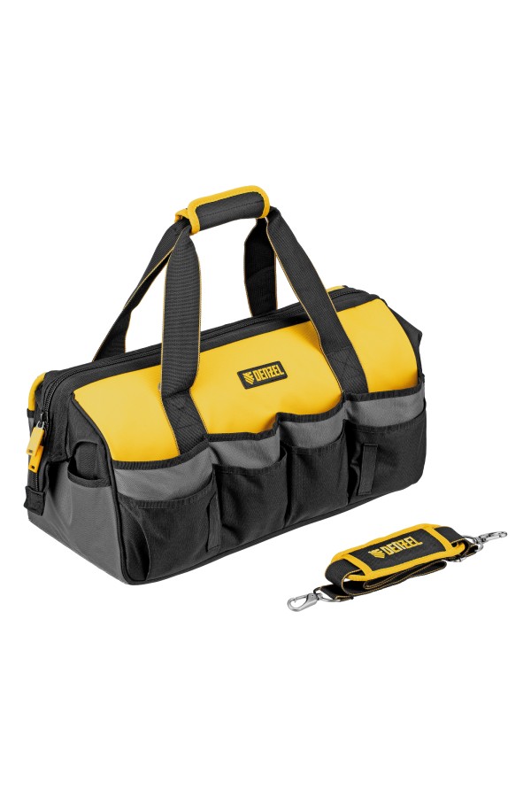 Сумка для инструмента, 500х245х300 мм, 20 карман.,съемный органайз. 10 карман.,наплеч. рем. Denzel