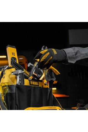 Переноска для инструмента, 260х240х300 мм, 22 кармана, наплечный ремень// Denzel