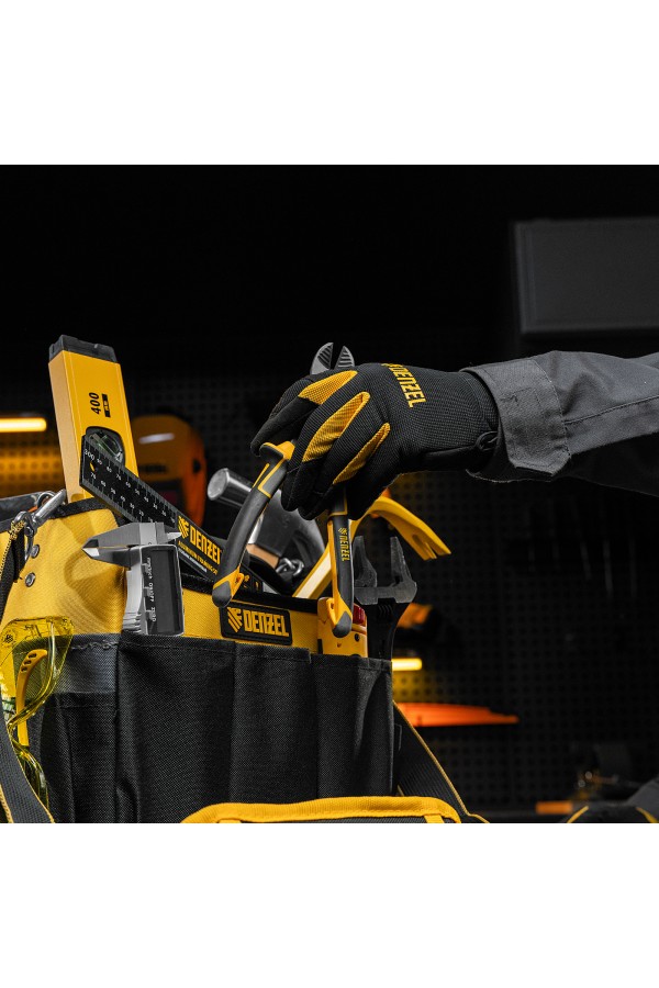 Переноска для инструмента, 260х240х300 мм, 22 кармана, наплечный ремень Denzel