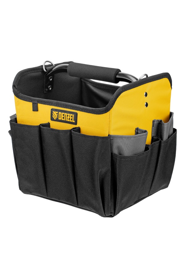 Переноска для инструмента, 260х240х300 мм, 22 кармана, наплечный ремень Denzel