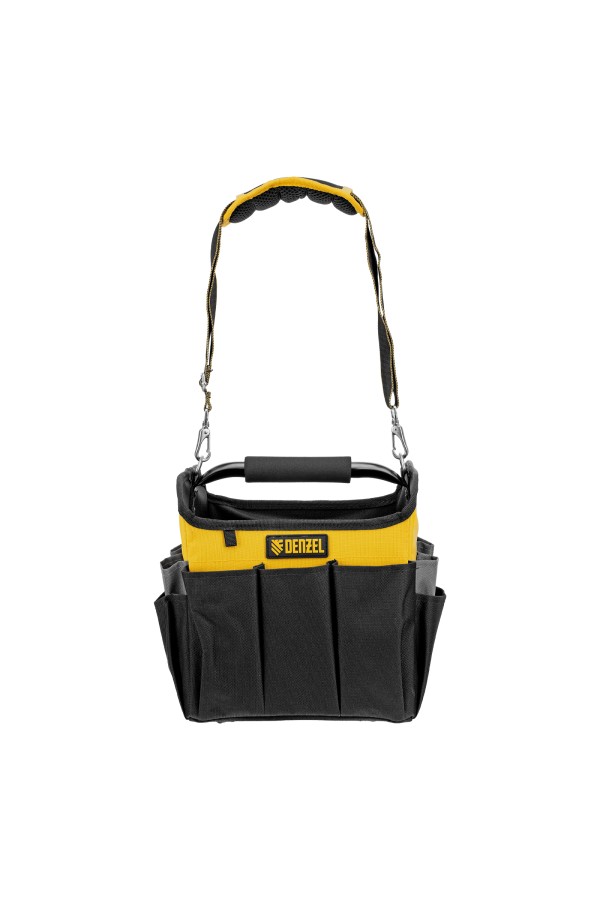 Переноска для инструмента, 260х240х300 мм, 22 кармана, наплечный ремень Denzel