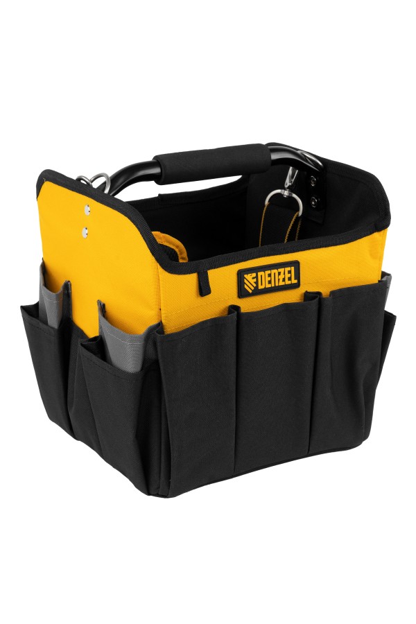 Переноска для инструмента, 260х240х300 мм, 22 кармана, наплечный ремень Denzel