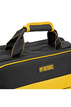 Сумка для инструмента, 400х170х300 мм, 3 отделения, 28 карманов, наплечный ремень// Denzel