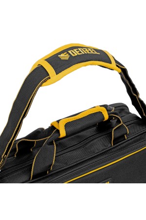 Сумка для инструмента, 400х170х300 мм, 3 отделения, 28 карманов, наплечный ремень// Denzel