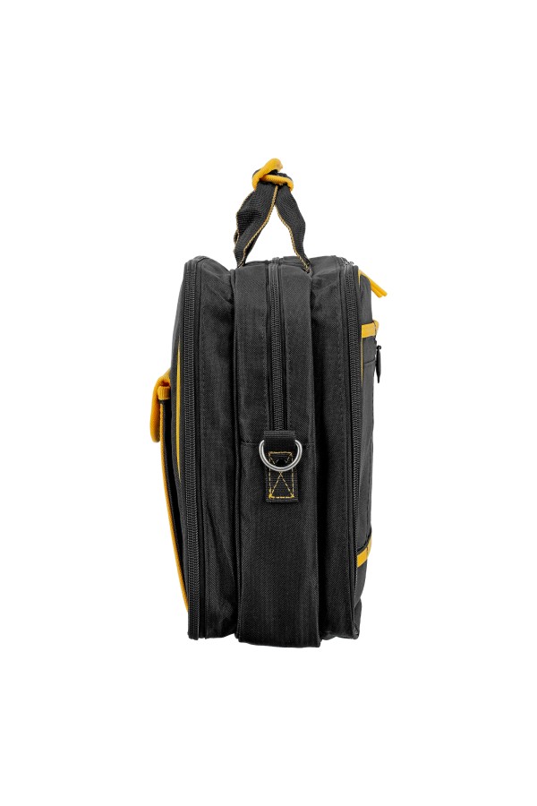 Сумка для инструмента, 400х170х300 мм, 3 отделения, 28 карманов, наплечный ремень Denzel