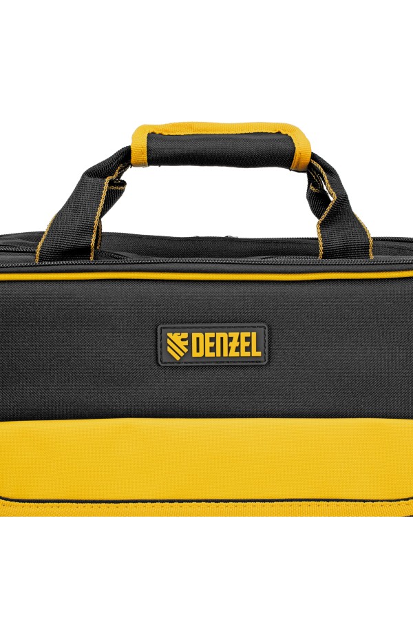 Сумка для инструмента, 400х170х300 мм, 3 отделения, 28 карманов, наплечный ремень Denzel