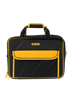 Сумка для инструмента, 400х170х300 мм, 3 отделения, 28 карманов, наплечный ремень// Denzel