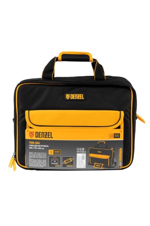 Сумка для инструмента, 400х170х300 мм, 3 отделения, 28 карманов, наплечный ремень// Denzel