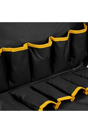 Сумка для инструмента, 400х170х300 мм, 3 отделения, 28 карманов, наплечный ремень// Denzel