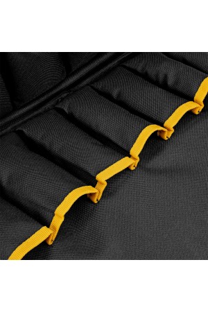 Сумка для инструмента, 400х170х300 мм, 3 отделения, 28 карманов, наплечный ремень// Denzel