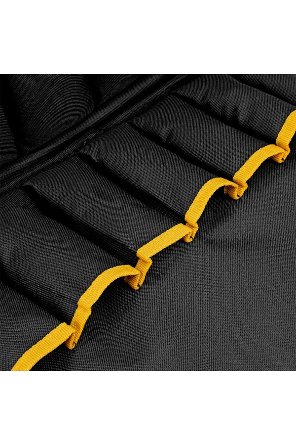 Сумка для инструмента, 400х170х300 мм, 3 отделения, 28 карманов, наплечный ремень Denzel