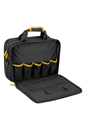 Сумка для инструмента, 400х170х300 мм, 3 отделения, 28 карманов, наплечный ремень// Denzel