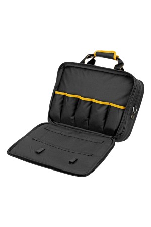 Сумка для инструмента, 400х170х300 мм, 3 отделения, 28 карманов, наплечный ремень// Denzel