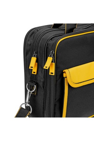 Сумка для инструмента, 400х170х300 мм, 3 отделения, 28 карманов, наплечный ремень// Denzel