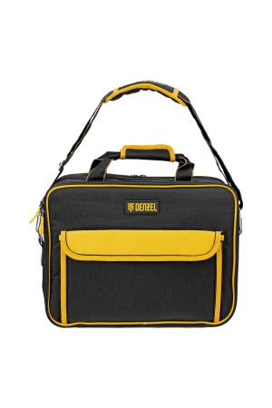 Сумка для инструмента, 400х170х300 мм, 3 отделения, 28 карманов, наплечный ремень// Denzel