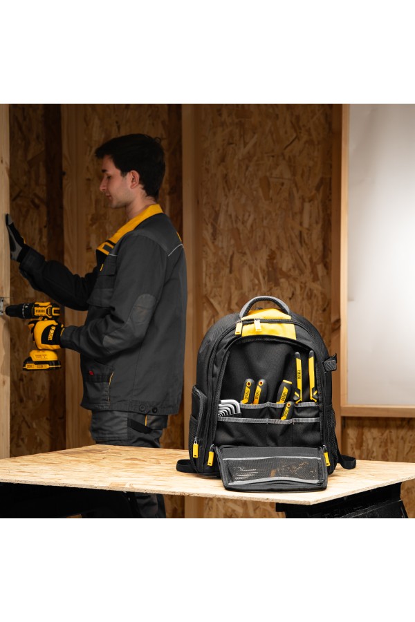 Рюкзак для инструмента, 365х190х430 мм, 3 отделения, 26 карманов Denzel