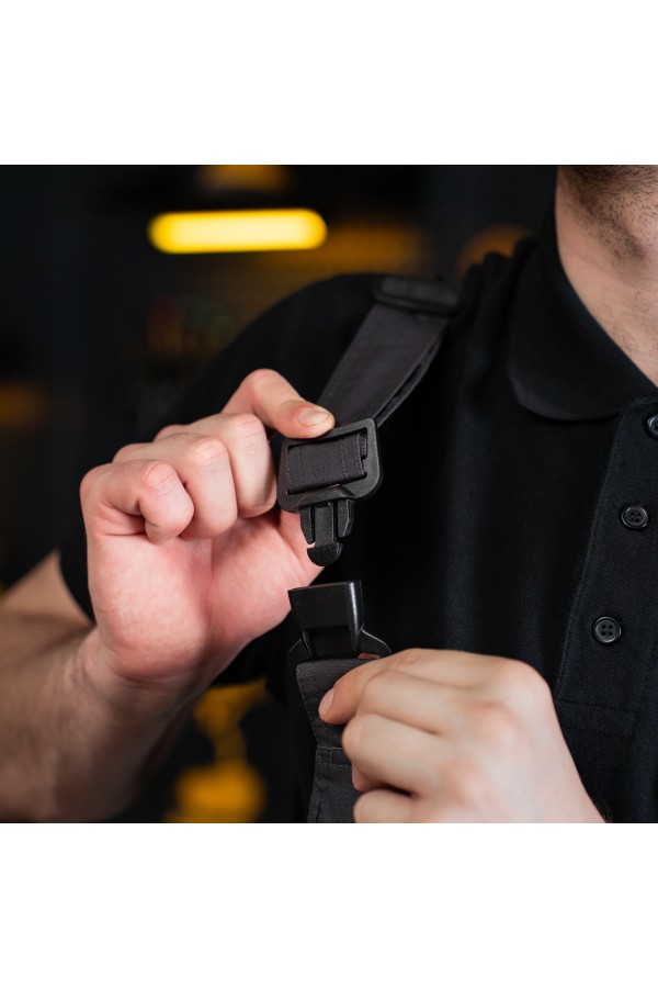 Полукомбинезон профессиональный рабочий, 65% полиэстер 35% хлопок, M Denzel