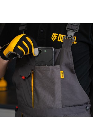 Полукомбинезон профессиональный рабочий, 65% полиэстер 35% хлопок, L Denzel