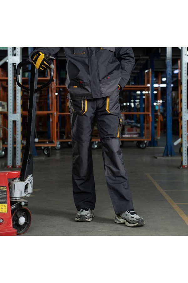 Полукомбинезон профессиональный рабочий, 65% полиэстер 35% хлопок, L Denzel