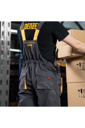 Полукомбинезон профессиональный рабочий, 65% полиэстер 35% хлопок, XXXL Denzel