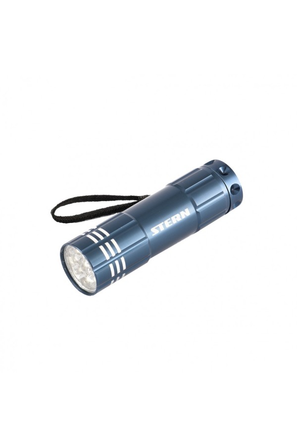 Фонарь бытовой алюминиевый, синий, 9 Led, 3 х ААА Stern