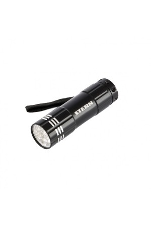 Фонарь бытовой алюминиевый с гравировкой, черный, 9 Led, 3 х ААА Stern