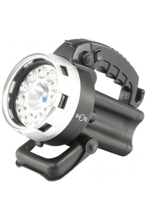 Фонарик поисковый, аккумуляторный, галоген 25 W + 11 светодиодов Stern