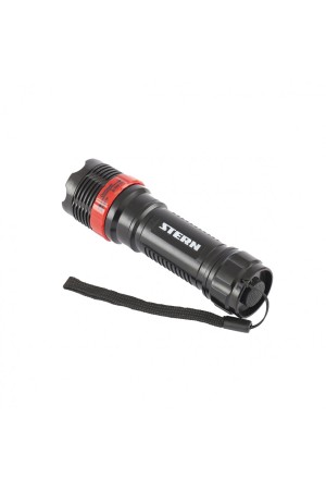 Фонарь бытовой, пластик, 1 W Led, ремешок, зум, 3 режима 100%-50%-строб, 3 х ААА Stern