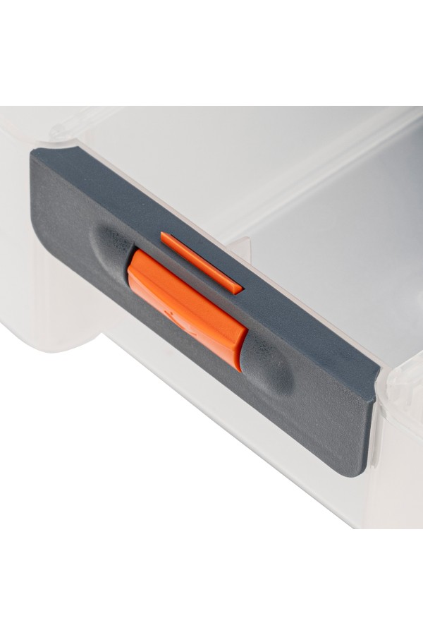 Органайзер для хранения с выдвижными лотками 310х150х260мм, 4 секции, пластик Stels