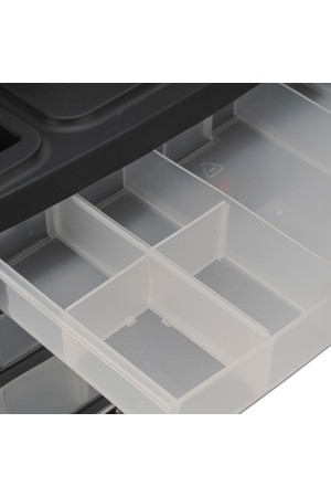 Органайзер для хранения с выдвижными лотками 310х150х260мм, 4 секции, пластик Россия Stels