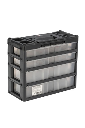 Органайзер для хранения с выдвижными лотками 310х150х260мм, 4 секции, пластик Россия Stels