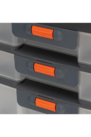 Органайзер для хранения с выдвижными лотками 310х150х260мм, 4 секции, пластик Россия Stels