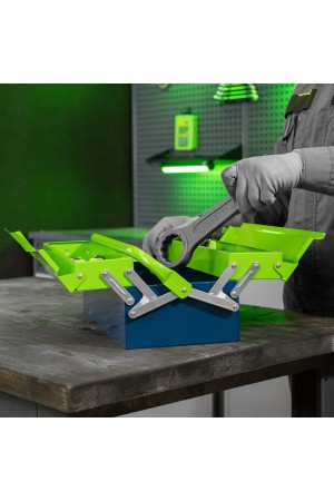 Ящик для инструмента, 430 х 200 х 160 мм, три секции, металлический Сибртех