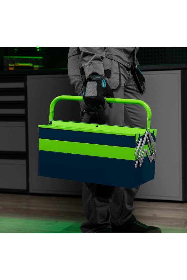 Ящик для инструмента, 430 х 200 х 200 мм, пять секций, металлический Сибртех 90751