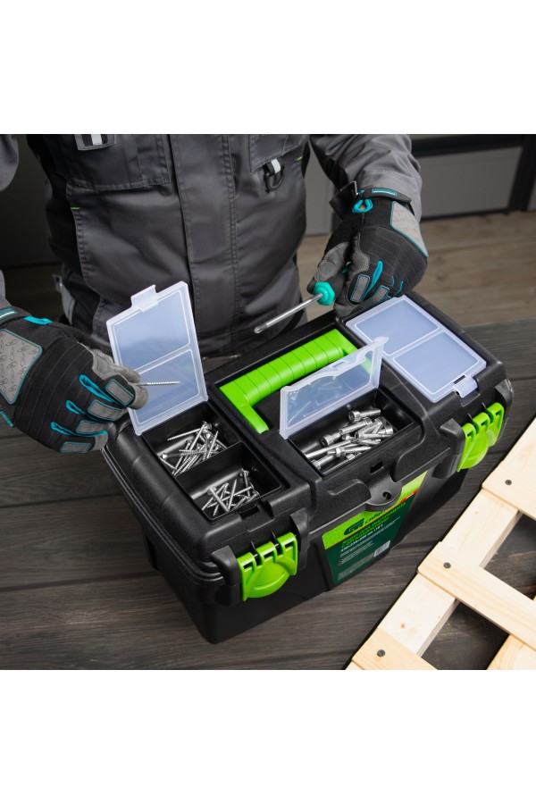 Ящик для инструментов 18 ”, с органайзерами Сибртех