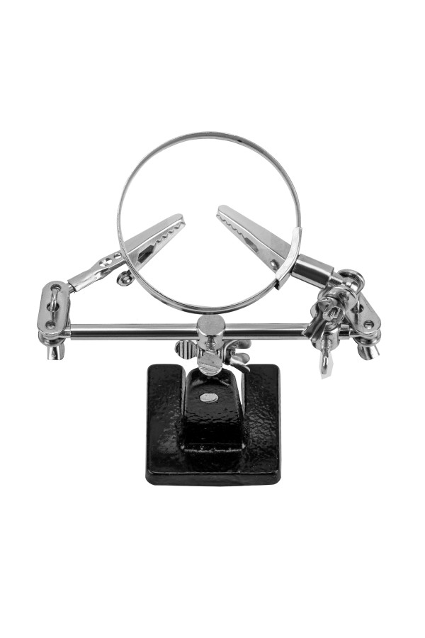 Зажим для пайки "Третья рука" с лупой Sparta