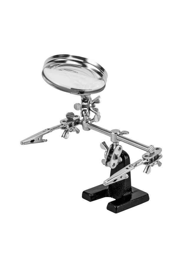 Зажим для пайки "Третья рука" с лупой Sparta