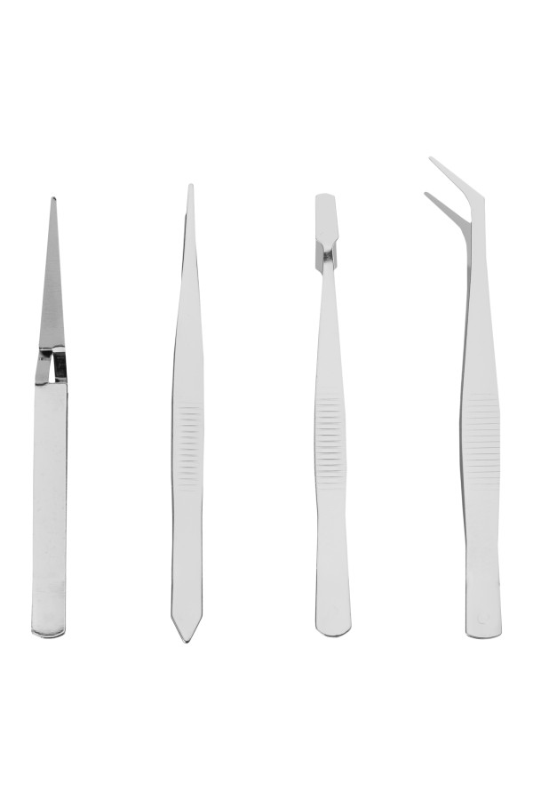 Набор пинцетов из нержавеющей стали, 4 шт, Sparta