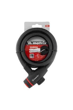 Замок тросовый универсальный, 12 х 1200 мм Matrix