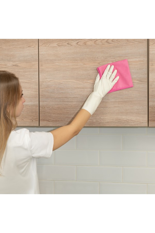 Салфетка из микрофибры для оптики, стекол и зеркал, 350 x 300 мм, коралловая, Home Palisad